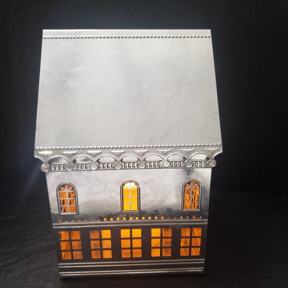 Hallmark Silver Metal Light Up Flame-less Candle Christmas Decor - Picture 5 of 8